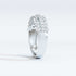 Round Lab-Grown Diamond Pavé Wide Half-Eternity Ring in White Gold Side View